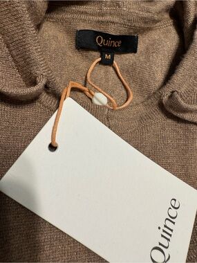 NWT Quince Women’s Tan Hooded  Sweater